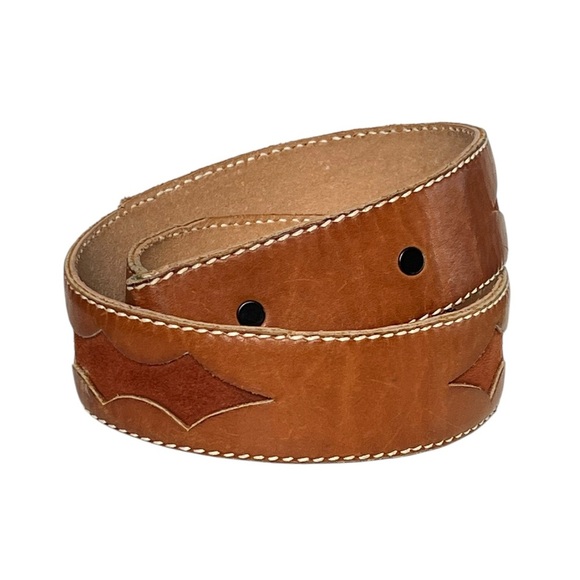 Torel Brown Leather Western Style Belt Unisex Classic Streetwear - Picture 1 of 7
